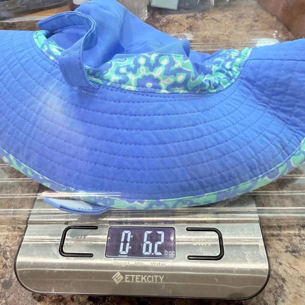 Coolibar Baby Frankie Reversible Bucket Hat UPF 50+ Blue Green Floral 2T-3T
